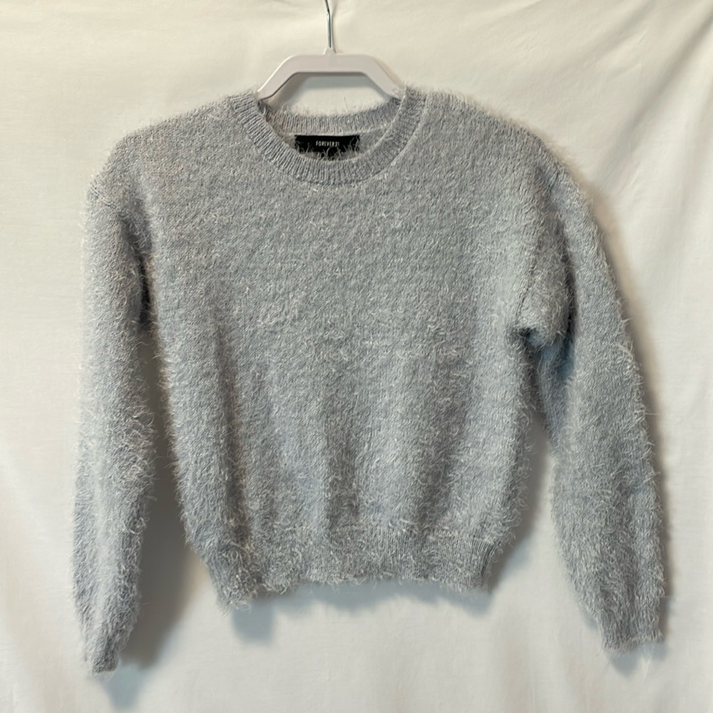 EUC Forever 21 furry grey sweater